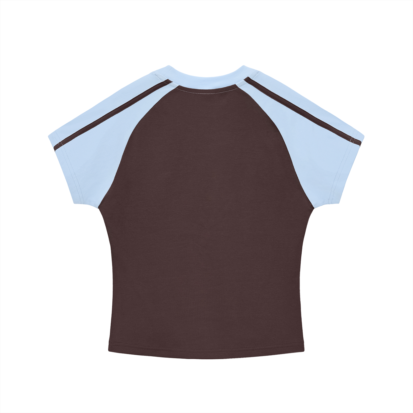 Daisies Contrast Stripes Bodycon Raglan Sleeve T-Shirt