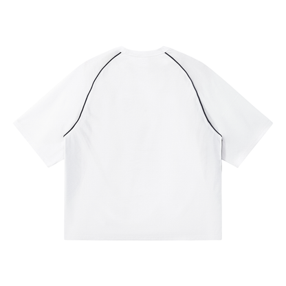 VOID Contrast Piping Panel Raglan T-Shirt