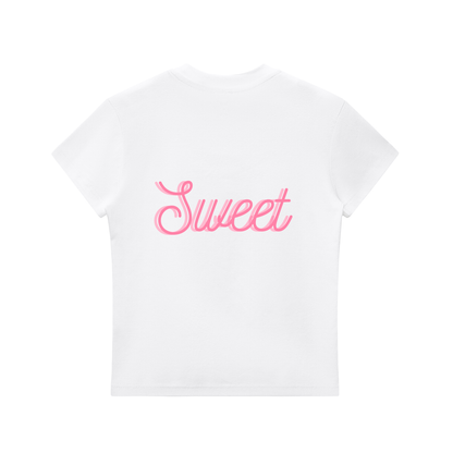 SWEET Women's Essential Bodycon Crewneck T-Shirt