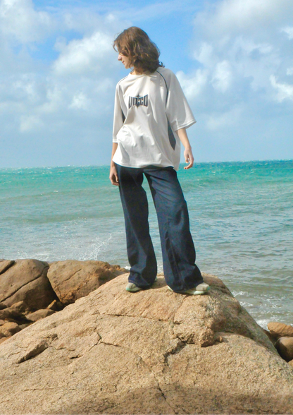 VOID Contrast Piping Panel Raglan T-Shirt
