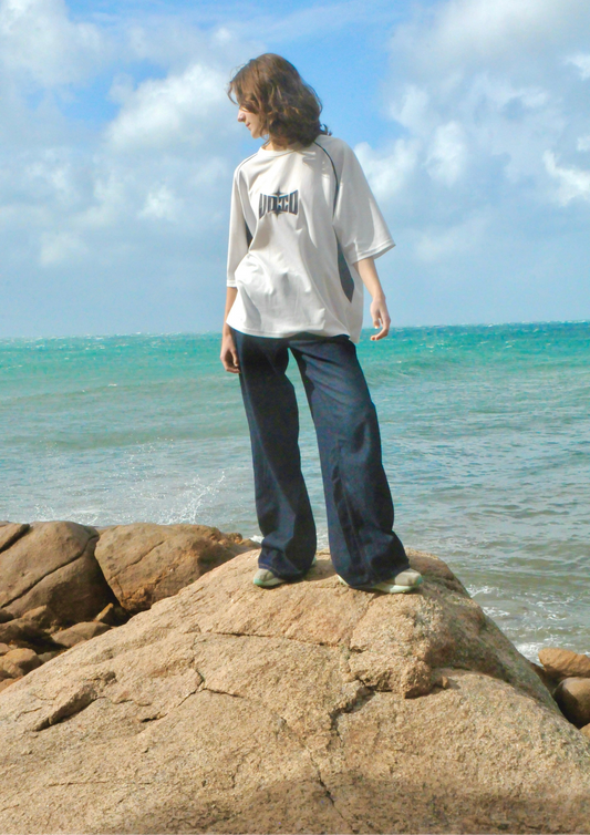 VOID Contrast Piping Panel Raglan T-Shirt