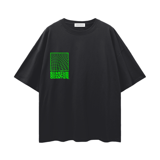 INTERSTELLAR - QUANTUM Green Streetwear Loose Drop Shoulder T-Shirt