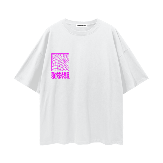 INTERSTELLAR - QUANTUM Pink Streetwear Loose Drop Shoulder T-Shirt